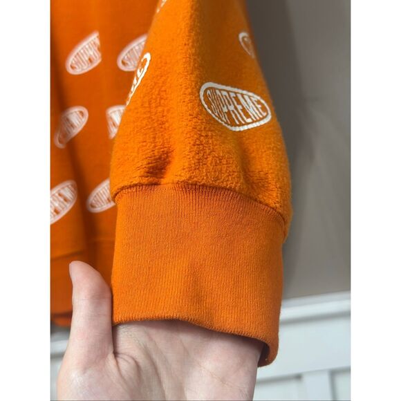 NWOT Supreme 2021 Collection Orange Liner Crewneck Sweatshirt Men's Medium - Picture 3 of 10